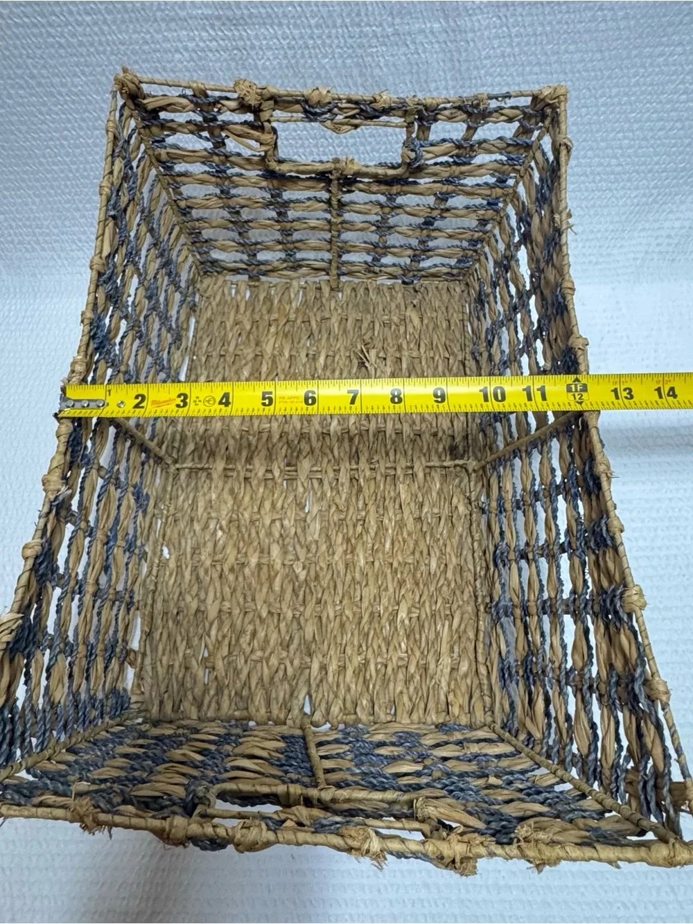 Unbranded Woven Straw Tote Bag in Natural & Black